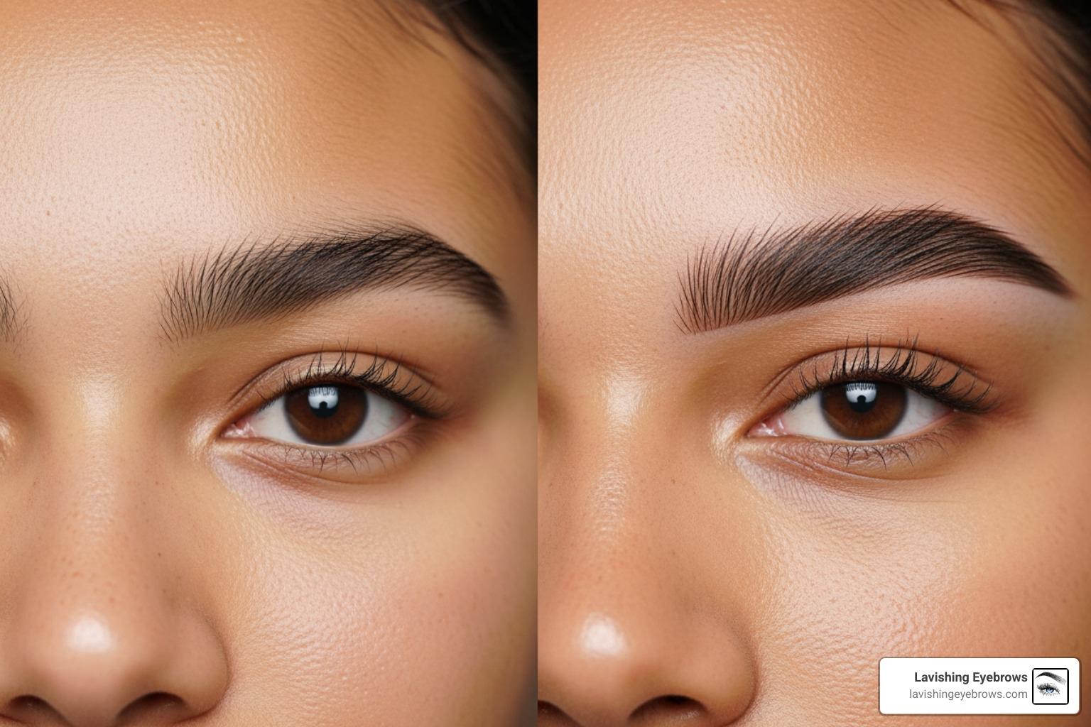 Semi permanent eyebrow tattoo