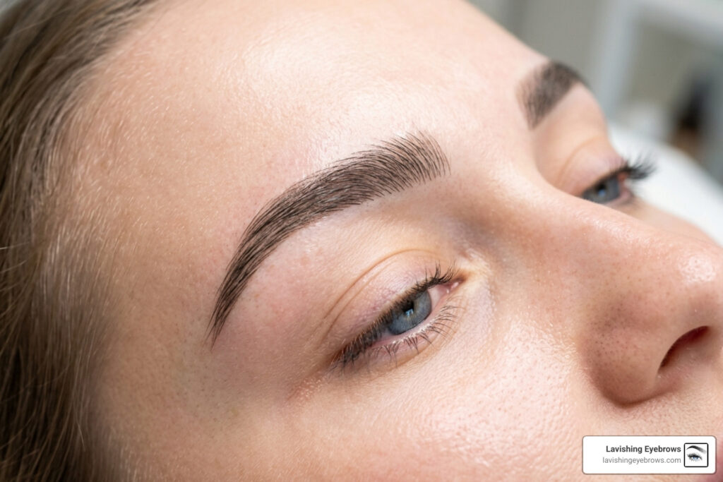 Eyebrow hair strokes