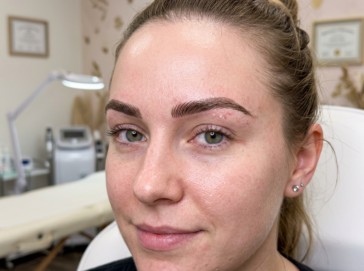 Microblading for blonde eyebrows
